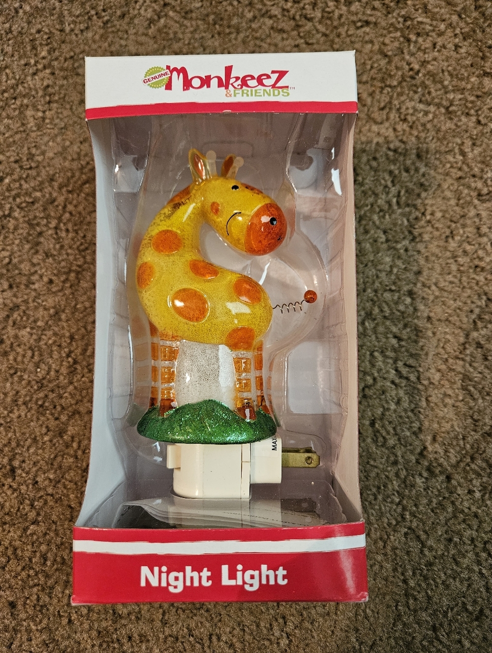 Monkeez & Friends Yellow Giraffe Night Light